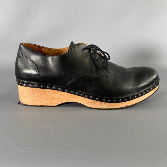 MAISON MARTIN MARGIELA Size 11 Black Leather Lace Up Shoes main image 10